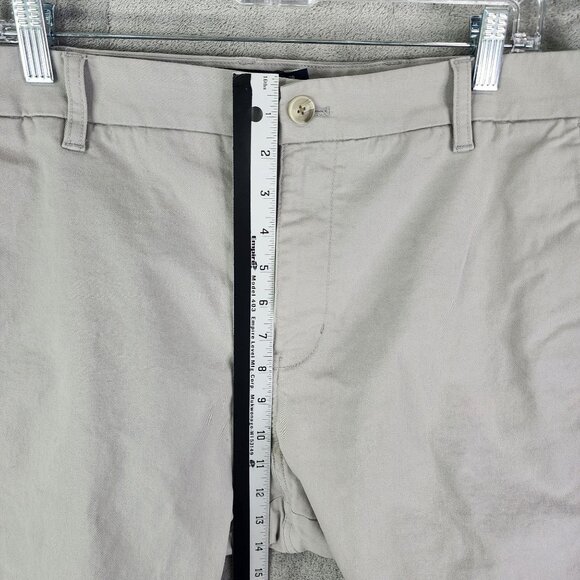 Mens Gray Chaps Stretch Chino Shorts 9" Inseam Cotton Elastane Blend Size 38 - Picture 7 of 10